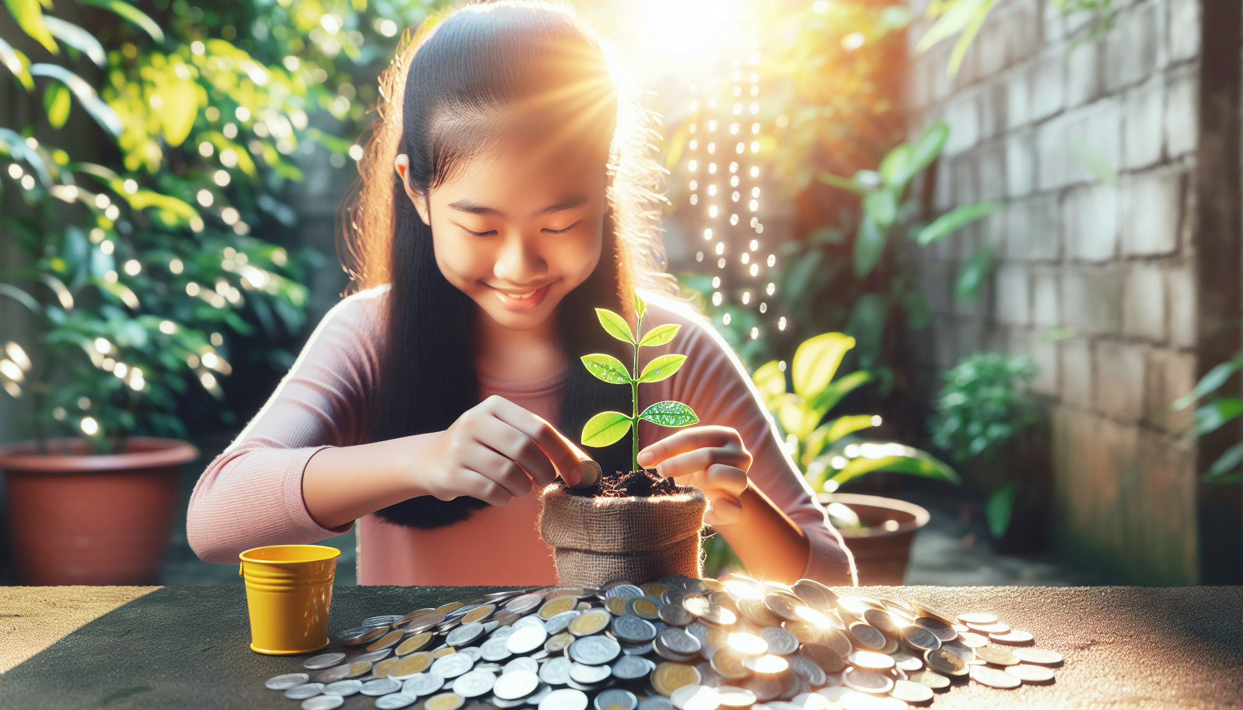 Cesta cheia de ovos coloridos representando diferentes tipos de investimentos em uma bancada de cozinha ensolarada.